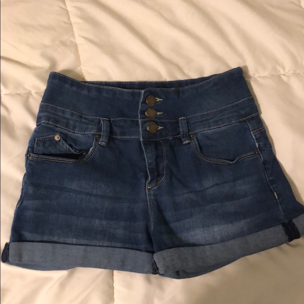 YMI high rise denim shorts